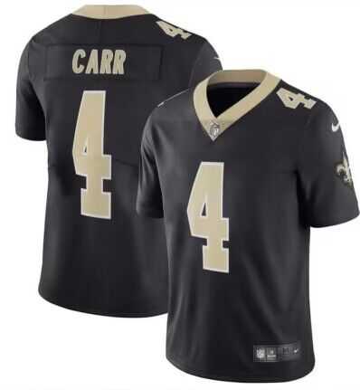 Men & Women & Youth New Orleans Saints #4 Derek Carr Black Vapor Limited Stitched Jersey->minnesota vikings->NFL Jersey